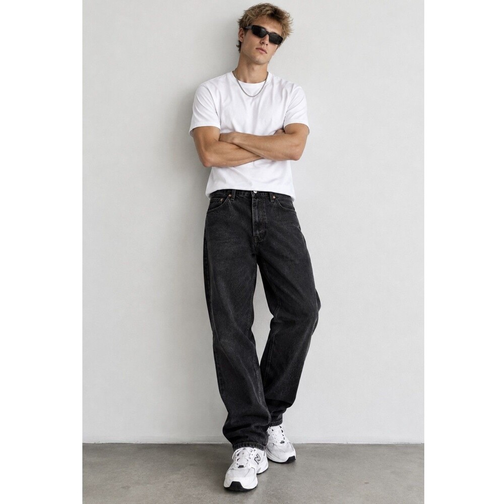 Levi's 560 Men's Jeans Loose Fit, Tapered Leg 32x34 (31x33) 90s/Y2k Black Jeans